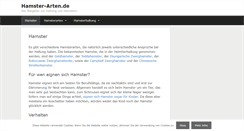 Desktop Screenshot of hamster-arten.de